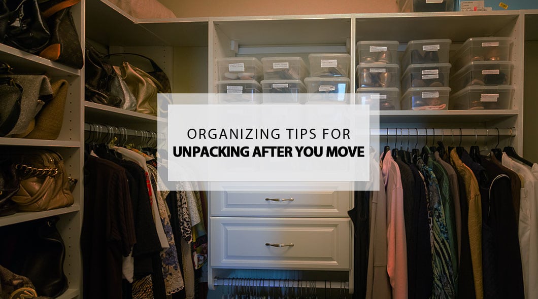 organizing tips after move