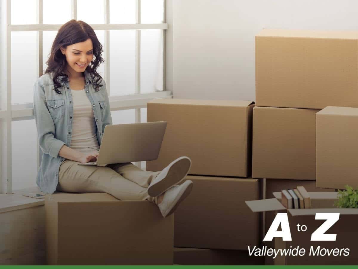 Young woman moving to college
