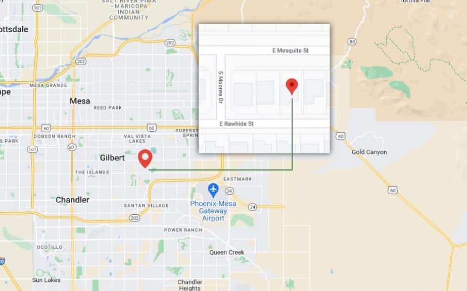 Map Showing A To Z Valleywide Movers Office Location